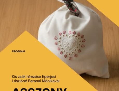 Asszonyműhely – Kicsi zsák hímzése