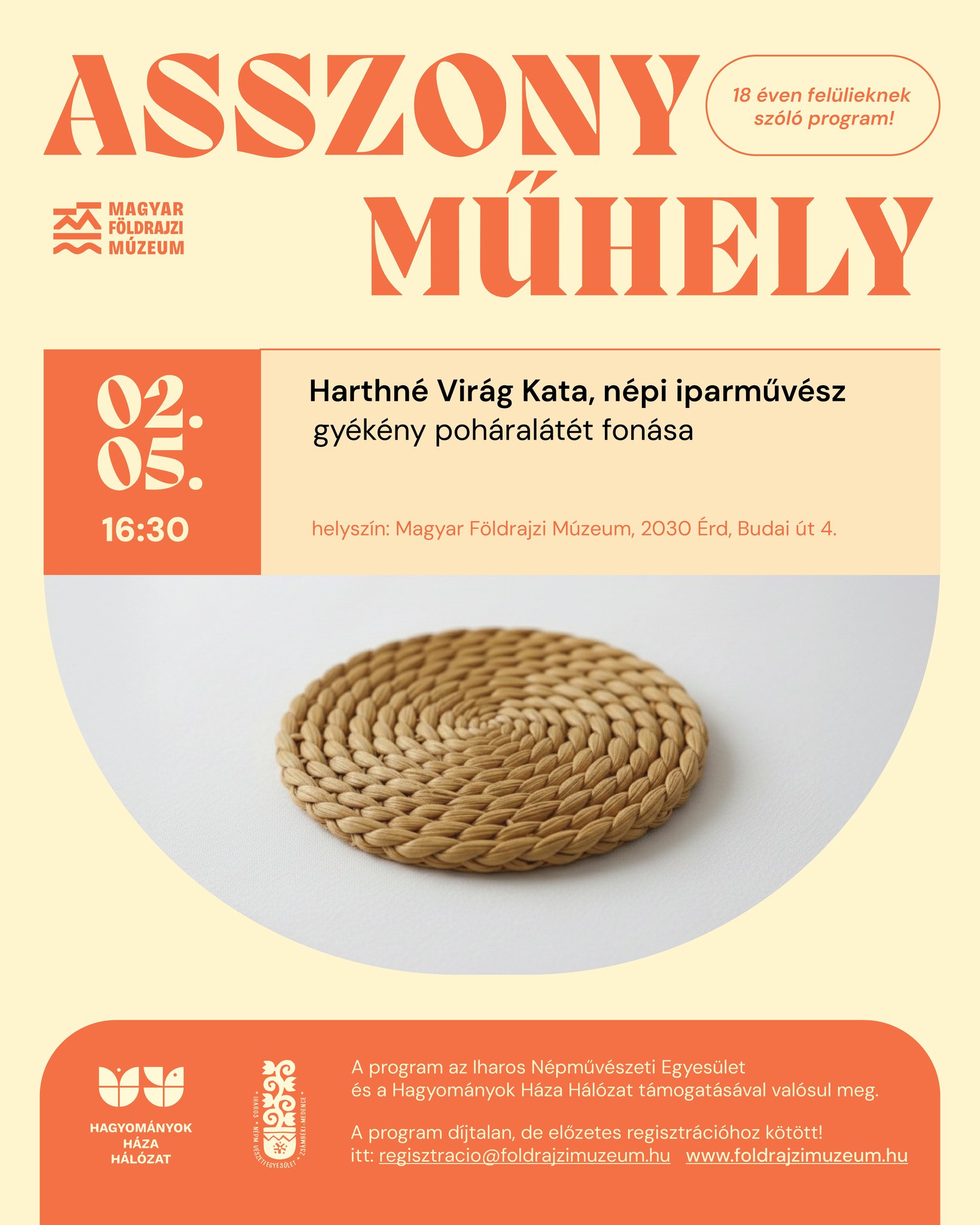 Asszonyműhely – Gyékény poháralátét fonás