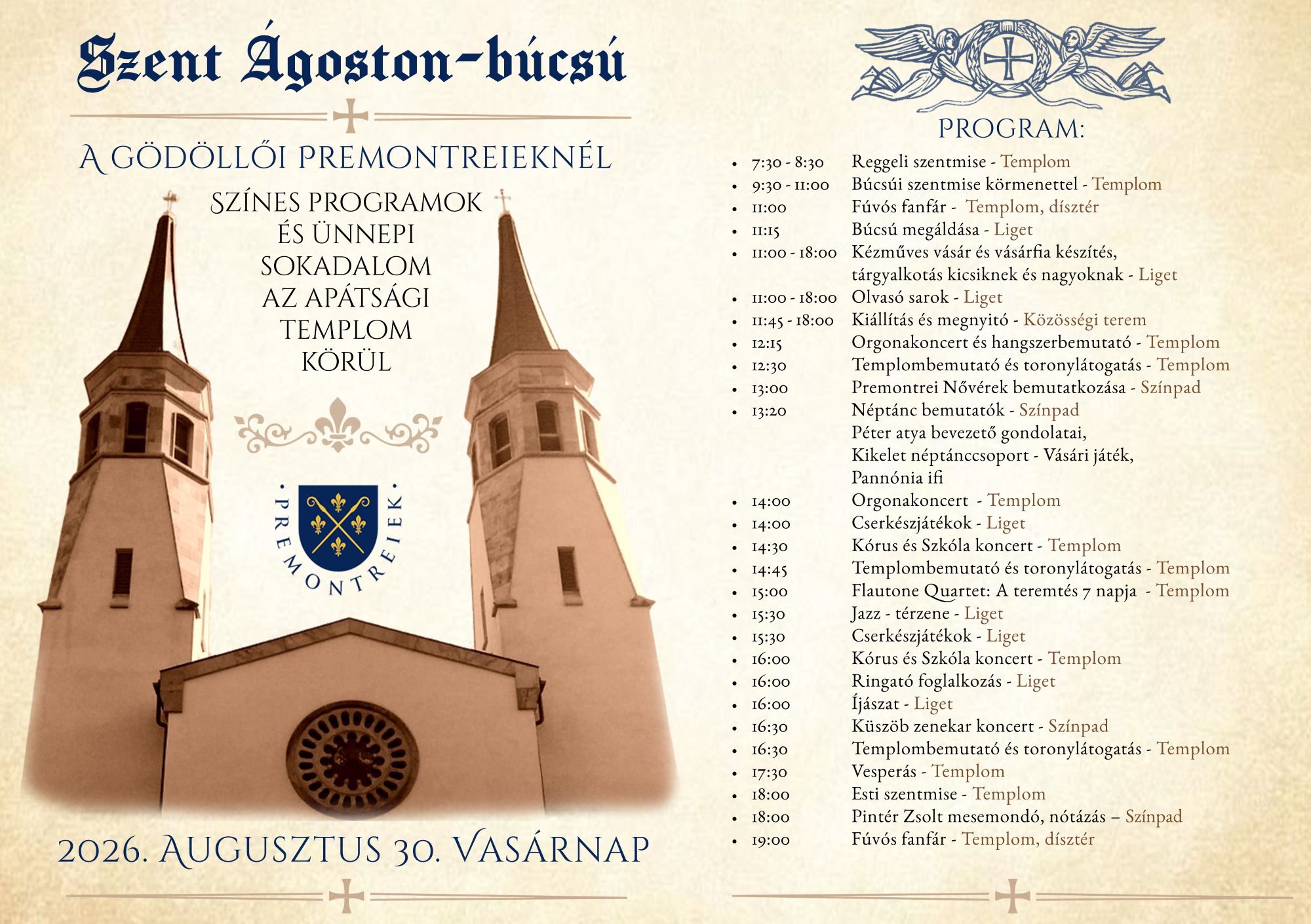Szent Ágoston Búcsú – Gödöllői kézműves vásár
